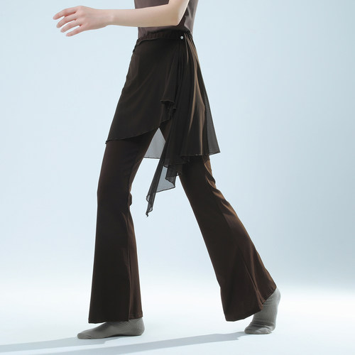 朵棠舞蹈裤微喇叭裤女现代舞遮臀假两件裙裤古典舞练功服形体裤子