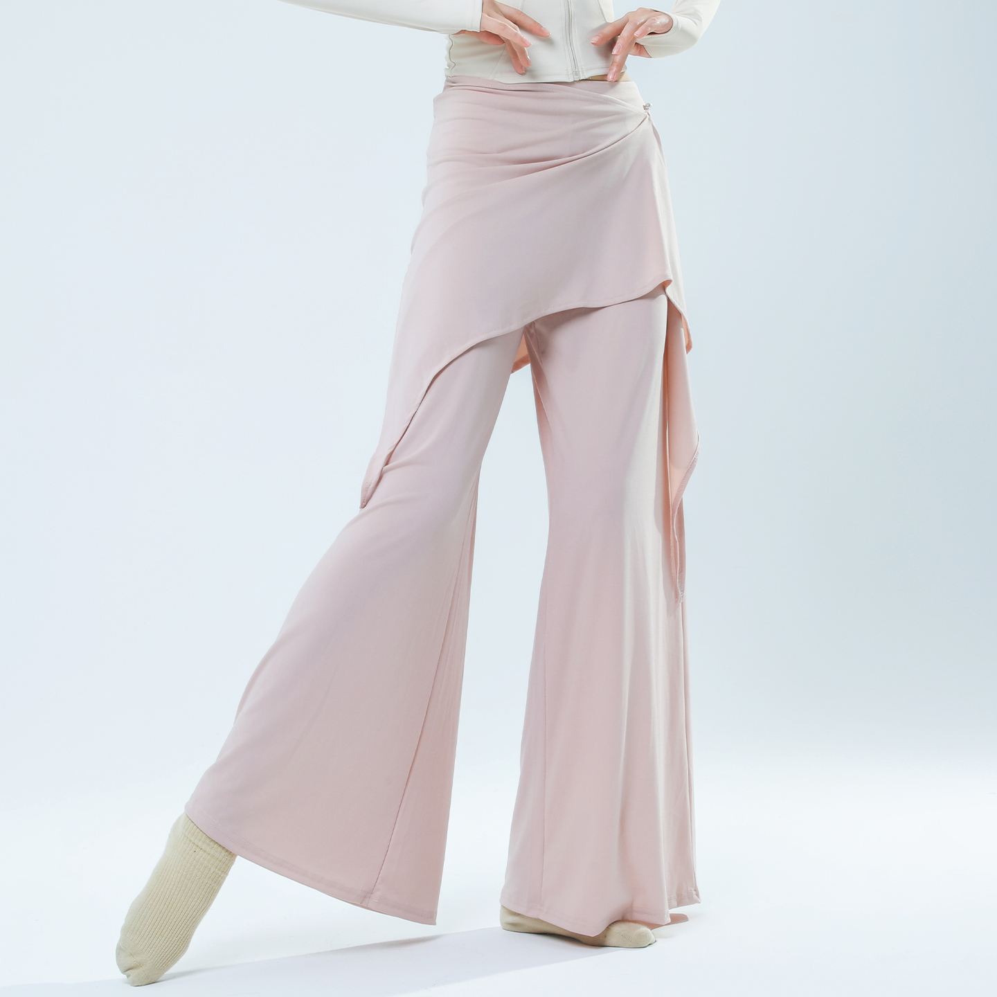 朵棠舞蹈阔腿裤屁帘假两件裙裤古典舞裤子长裤垂感中国舞形体舞服