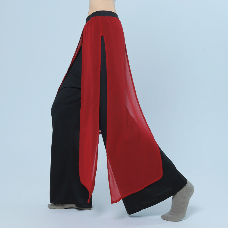 朵棠新款国风爵士舞裙裤飘逸古典舞服装练功裤宽松飘逸显瘦舞蹈裤