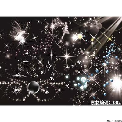 美丽的星星点点星光光线蝴蝶精灵光芒闪亮装饰元素PSD素材