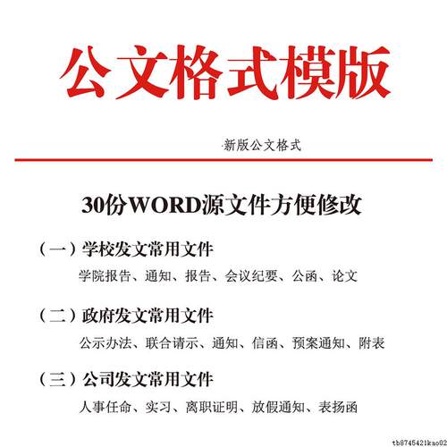 公文模版写作规范格式模版行政公函会议纪要通知