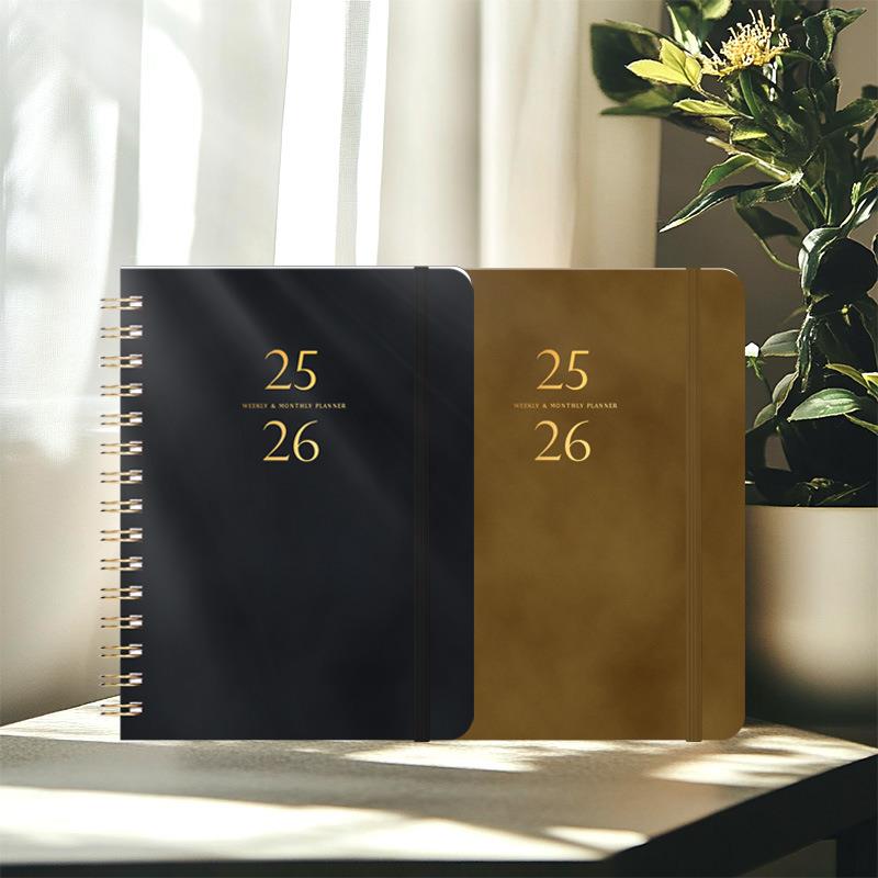 2026跨境皮革本planner计划本线圈笔记本周记本A5日程本现货