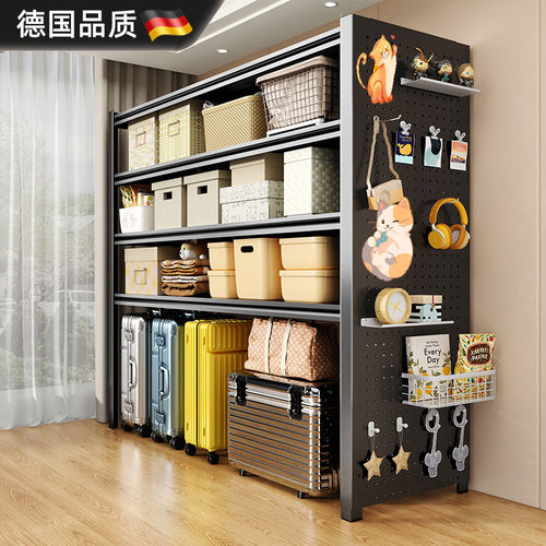 德国家用货架置物架杂物间商用超市钢制收纳架多层落地阳台储物架