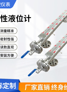 磁翻板液位计UHZ 不锈钢带远传开关4-20mA侧顶装水位计显示器厂家