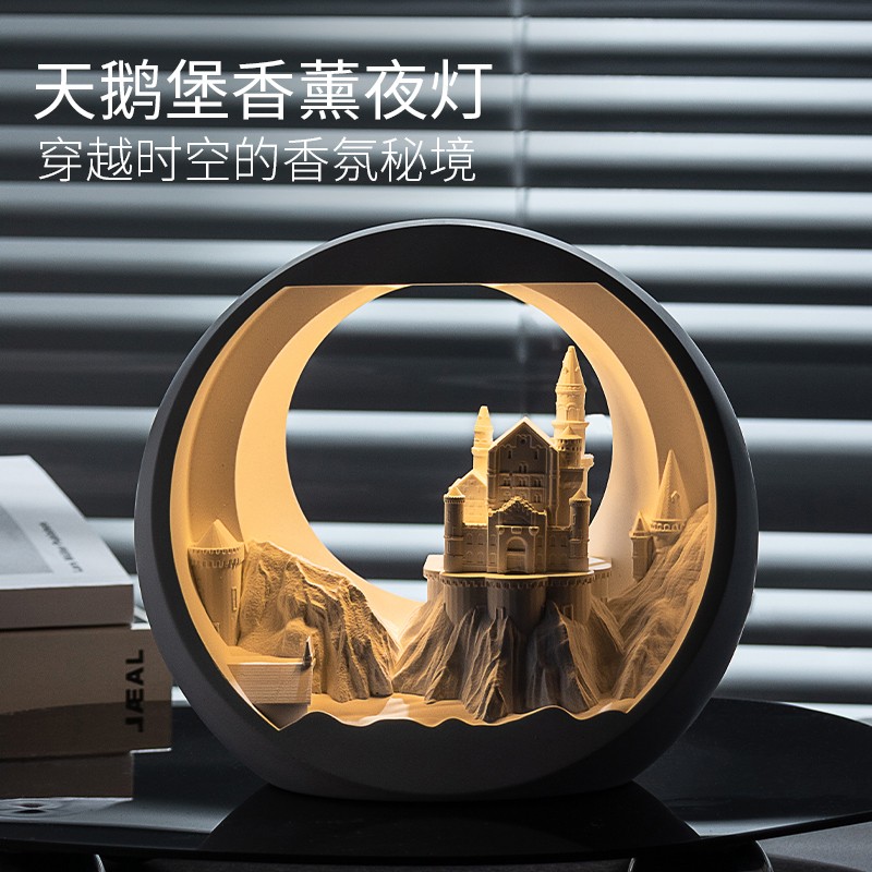 野兽派朵朵香薰礼盒天鹅城堡夜灯香薰礼盒扩香石摆件创意男生日礼