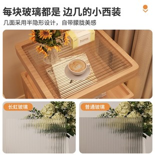 实木边几沙发边柜客厅家用小茶几简约方桌卧室床头柜置物架小桌子