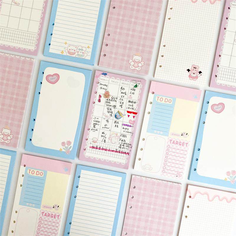 a6可爱天使恶魔兔周计划todo内页计划本可拆卸替芯120g道林纸50张