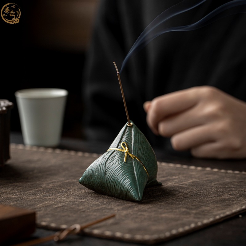 端午节创意陶瓷与粽不同线香炉粽情粽意家用室内香插香座香托香炉