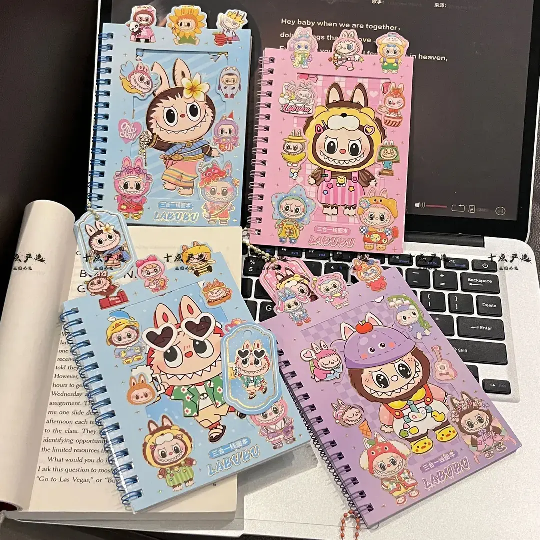可爱布布系列卡通可爱贴纸创意贴纸手账本素材贴纸本解压线圈本-W