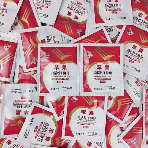 苹果高活性干酵母粉5G家用蒸馒头包子孝母粉面包发酵粉烘焙原料