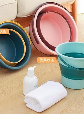家用折叠水桶清洁水桶便携式钓鱼桶洗车桶学生宿舍提水桶
