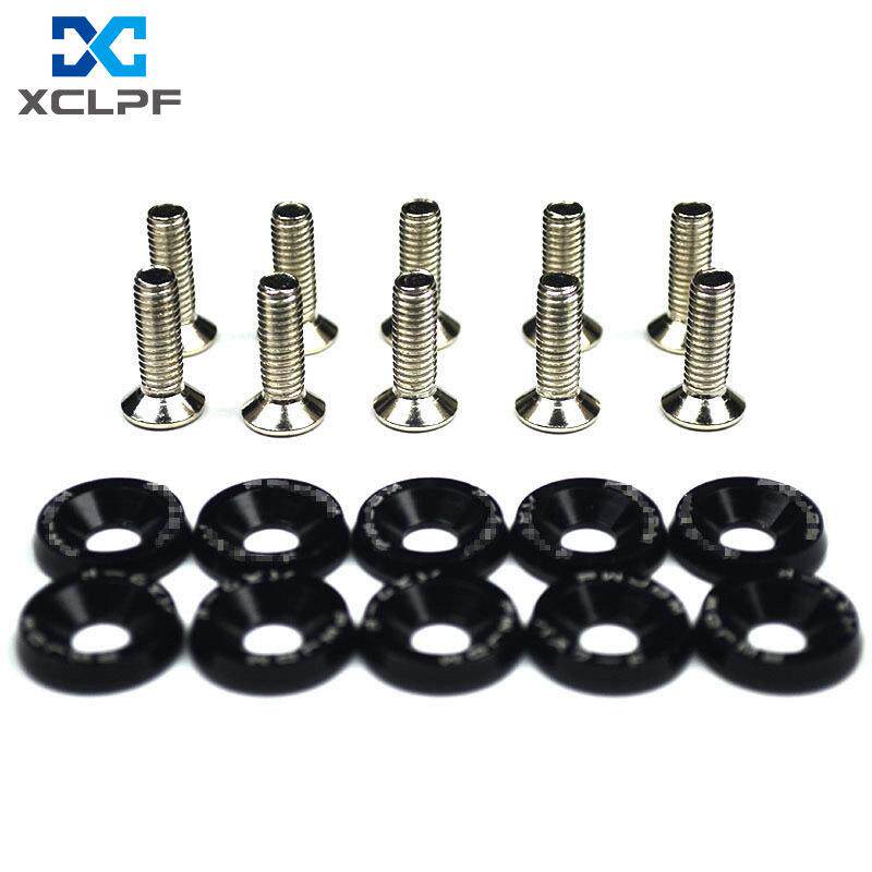 JDM汽车改装垫片螺丝通用M6垫片螺丝电瓶护板垫圈M6垫片螺丝彩色