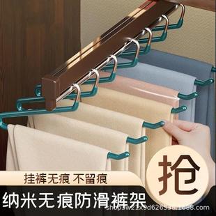 架夹子衣柜内置家用无痕衣架z字鹅形防滑挂裤 鹅型裤 架子收纳神器