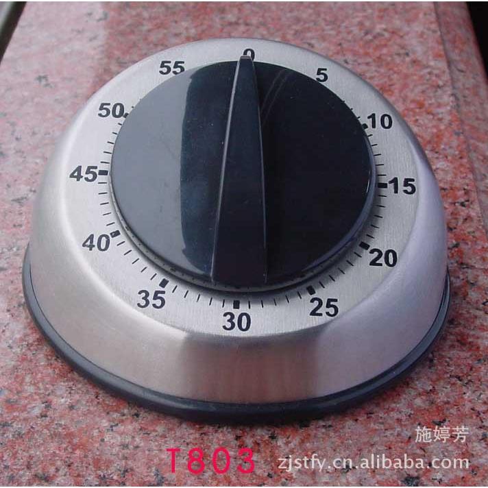 现货供应厨房计时器厨房定时器卡通定时器不锈钢圆台定时器黑色