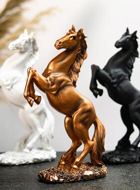 欧式摆件家居饰品乔迁开业礼品 新款腾空俊马客厅办公室工艺品