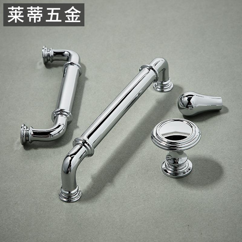 黄铜法式奶油风电镀衣柜门把手现代简约轻奢橱柜极简银色抽屉拉手