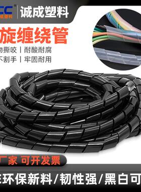 PE卷式理线管束线固定器SWD走线理线电线塑料螺旋式保护套软管
