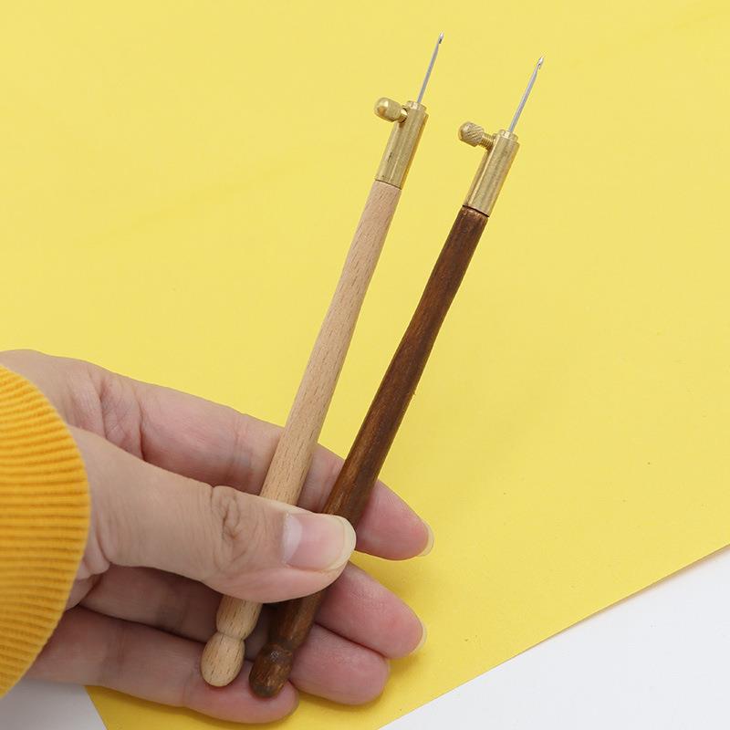 法式刺绣钩针编织反绣工具DIY手用十字绣材料包棉线毛线勾针3针头