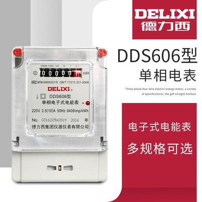 德力西电表 单相电子式电能表 家用出租房电表火表 DDS606 5-100a