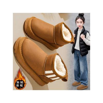 女童冬季保暖棉鞋加绒加厚