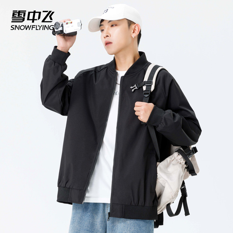 雪中飞夹克外套男士2025春季新款街头潮牌休闲宽松时尚百搭棒球服
