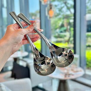 不锈钢长柄勺子办公室咖啡勺甜品创意搅拌勺饭匙匙茶匙汤匙长汤勺