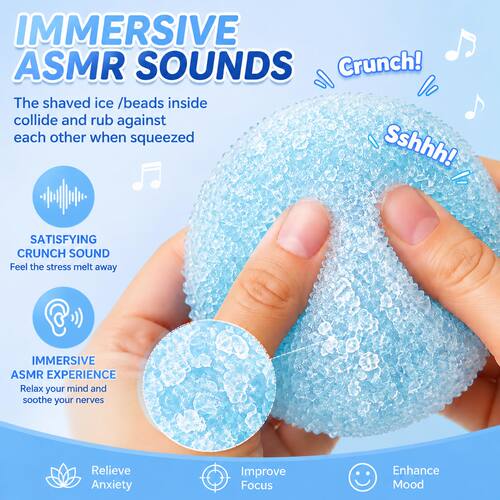 Crunchy Squishy ASMR压力球冰沙手作球 Stress Relief玩具捏捏乐