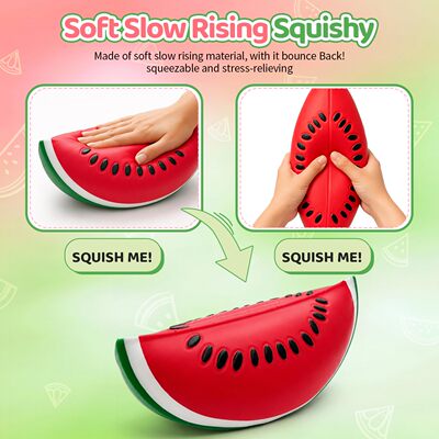Watermelon Jumbo Squishy逼真水果GiantSqueeze Rising解压玩具