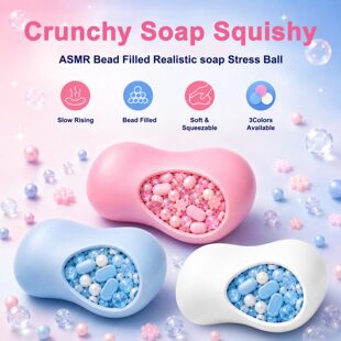 Crunchy Soap Squishy Bead Filled Realistic Handmade Bar Soap