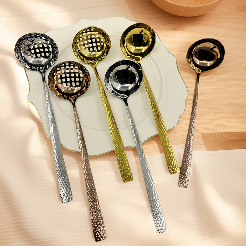 304不锈钢金色火锅汤勺汤勺漏勺粥勺 通用勺餐厅挂勺餐具收纳架,厨房/烹饪用具,汤勺,淘宝优惠券,粉丝福利购,淘宝优惠卷