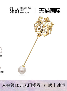 shes茜子凡尔赛之梦巴洛克狮子座权杖胸针高档奢华胸花西装配饰