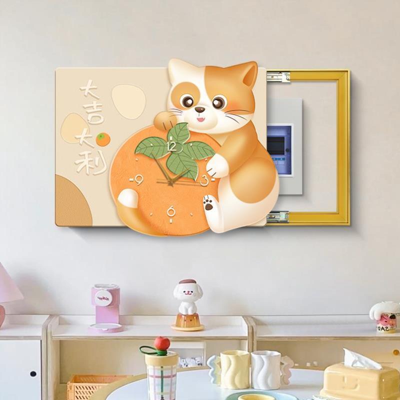 电表箱装饰画现代简约卡通电闸箱电盒子开关遮挡挂画免打孔空开箱