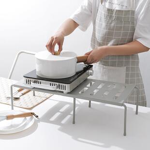 橱柜分层置物架柜内可伸缩台面储物收纳架下水槽锅架厨房用品家用