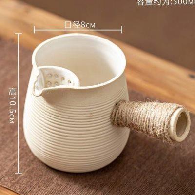 白泥罐煮茶罐陶瓷罐日式耐高温侧把壶咖啡壶Coffee pot teapot