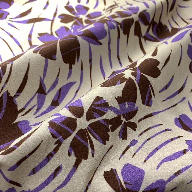 夏季纯棉连衣裙服装设计面料 薄款花衬衫全棉布 手工制衣印花布料