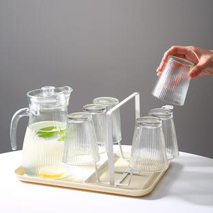浮光水具玻璃7件套冷水壶高级感玻璃水杯家用凉水壶套装