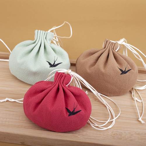 端午节随身香包麻布香袋胎毛发荷包儿童汽车挂件流苏香囊空袋子