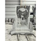 石雕影壁墙照壁大理石壁画中式 饰别墅背景墙浮雕屏风摆件 庭院装