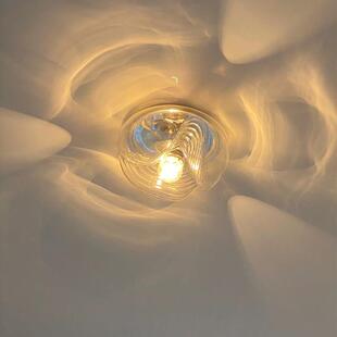 德国1970中古玻璃包豪斯壁灯卧室床头过道走廊吸顶灯阳台门前灯