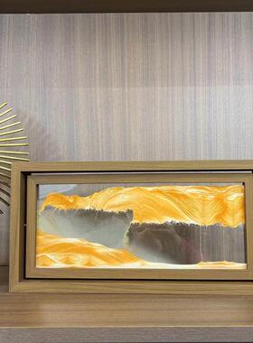 创意艺术长方形流沙画沙漏饰品减压和愈合无障碍豪华家庭办公室装