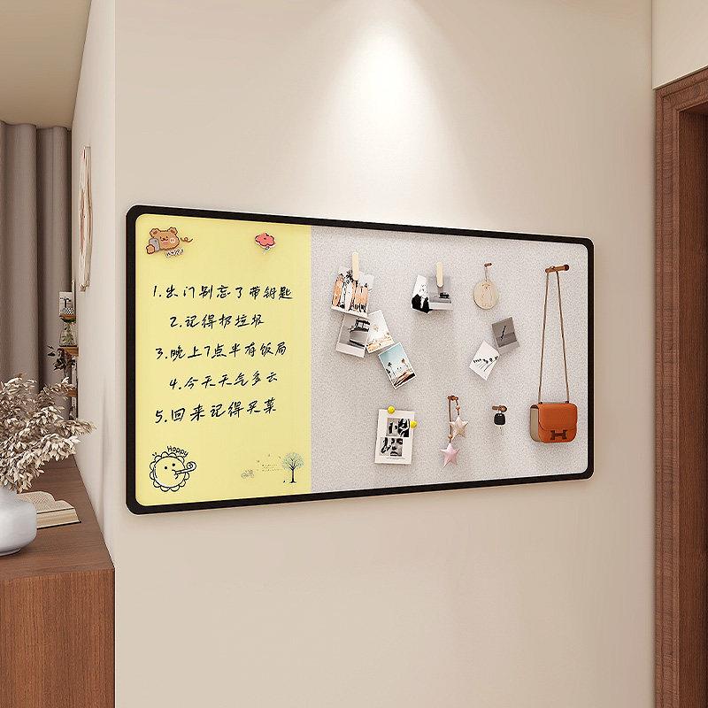 黑板挂墙式展示板写字板墙面装饰白板毛毡板墙贴磁吸照片墙背景板