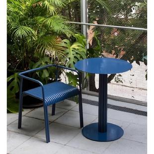 户外庭院休闲桌椅组合防水防晒铝合金长桌室外阳台露天咖啡厅茶桌