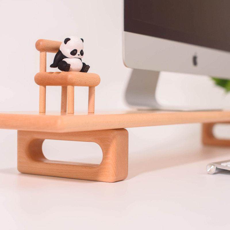 实木置物架台式电脑增高架显示器增高架屏幕加高器桌面显示屏底座