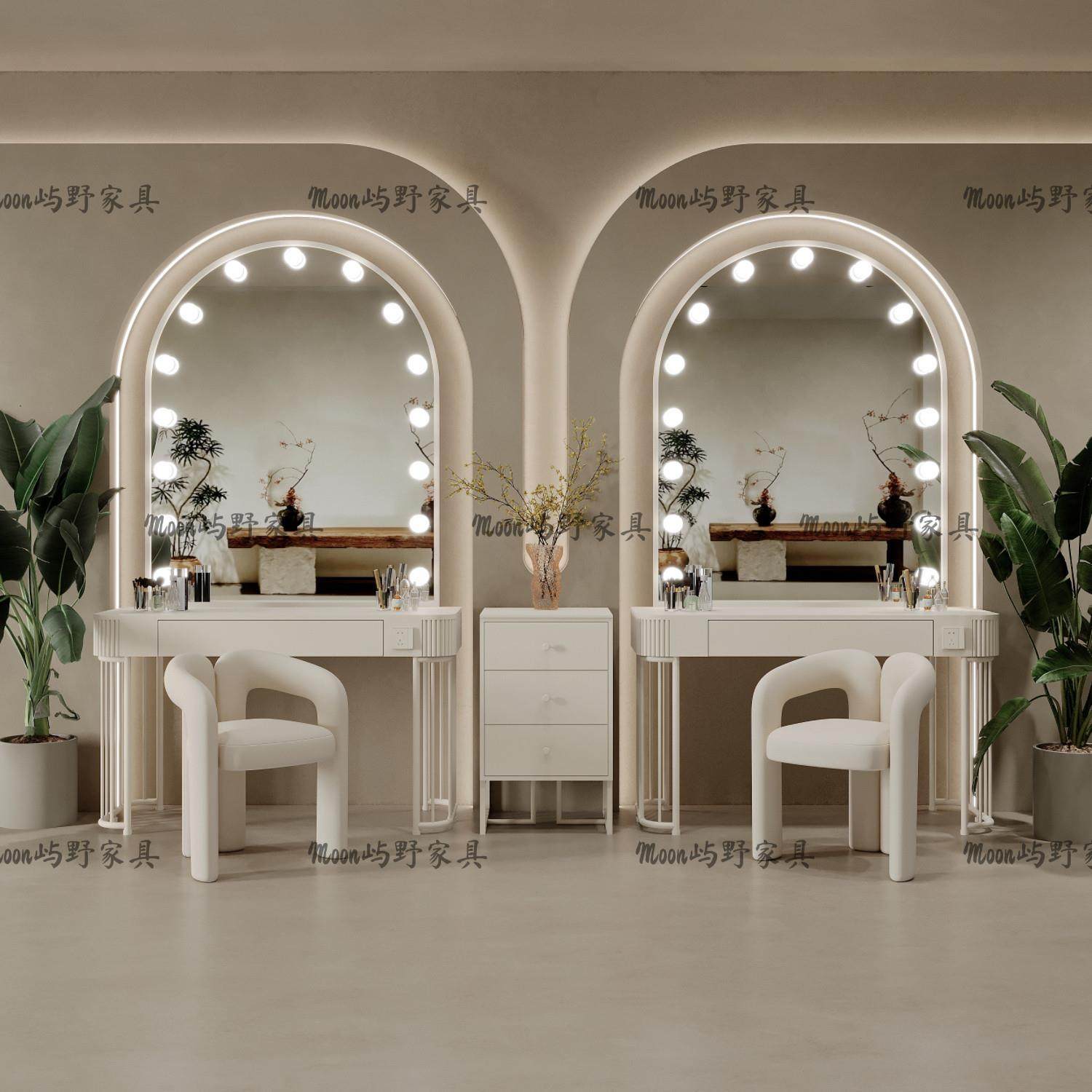 高端婚纱店专业带灯化妆台影楼美容院专用梳妆台美妆店工作室镜台,住宅家具,梳妆台/桌,淘宝优惠券,粉丝福利购,淘宝优惠卷