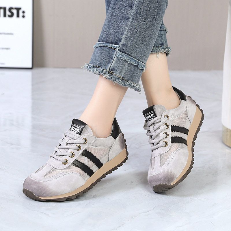 春秋季运动休闲鞋舒适百搭圆头