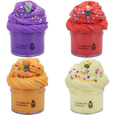 4pcs 棉花泥套装slime kit 100ml史莱姆彩泥黄油泥厂家直供