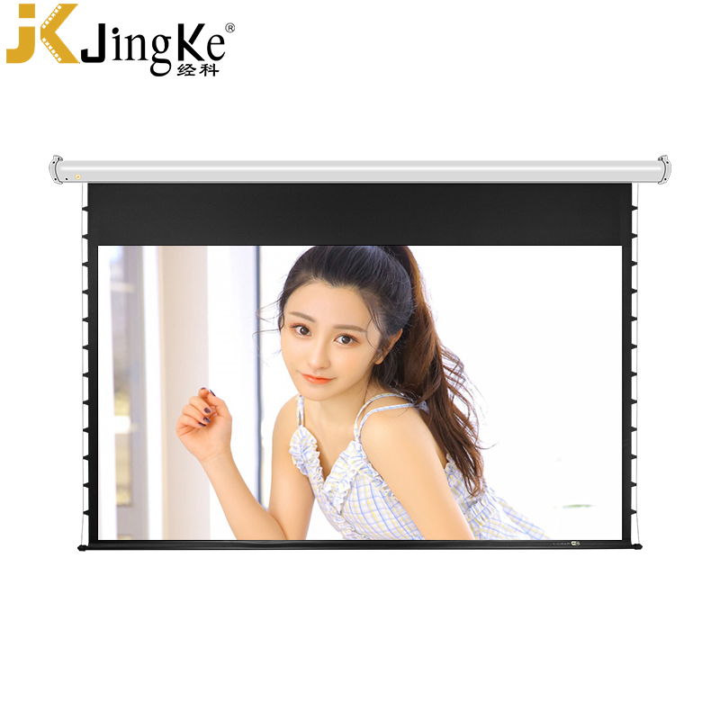 JK经科M2-FI/200s电动遥控屏幕100/120寸16比9高清投影白玻纤幕