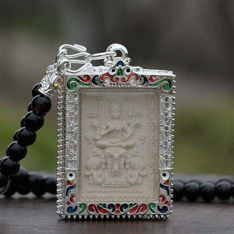 泰国佛牌骑象四面佛瓦诺寺龙婆素集.