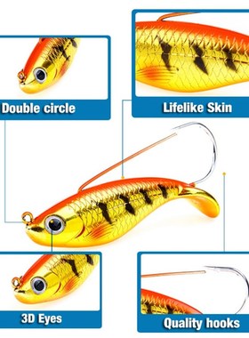 1Pcs VIB Fishing Lure 8.5cm 21.2g Anti Grass Fishing Wobbler