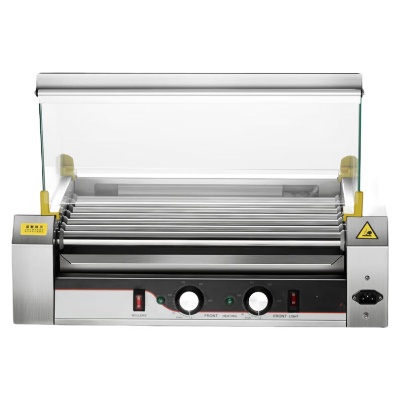 QKEJ商用烤肠机烤香肠机热狗机全自动烤台湾火腿肠机器5管+201不